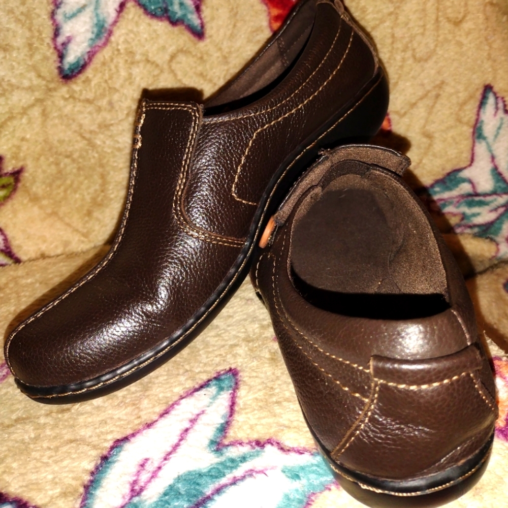Clark's brown leather shoes #42